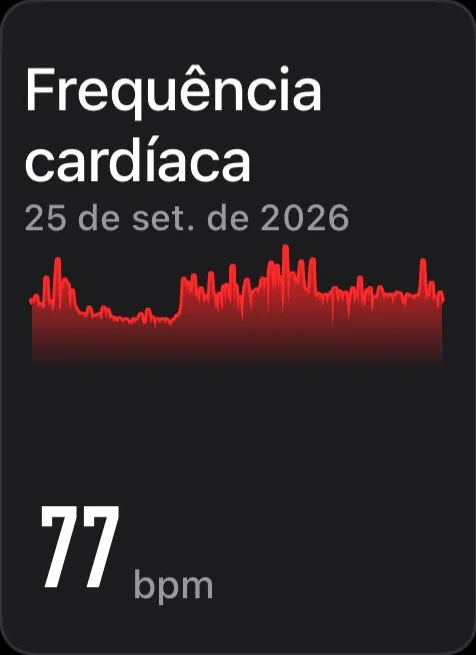 Frequência cardíaca no app QBand